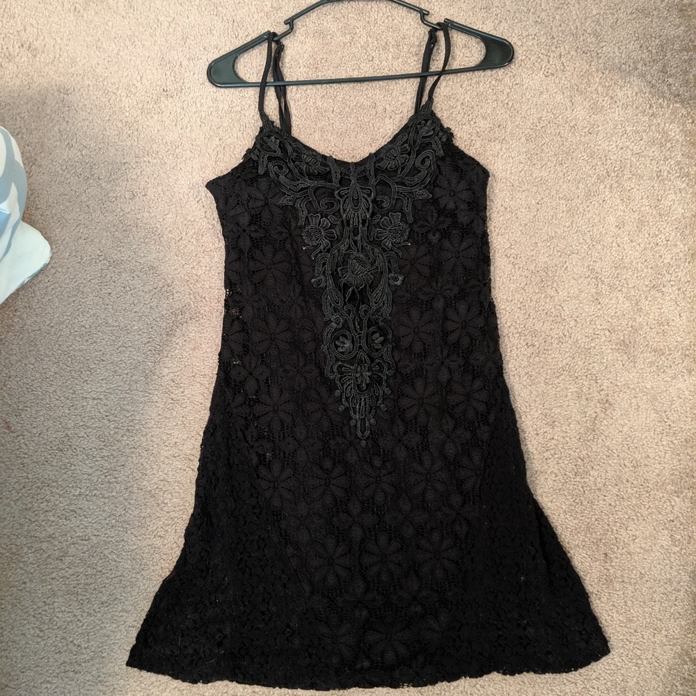 Black lace dress